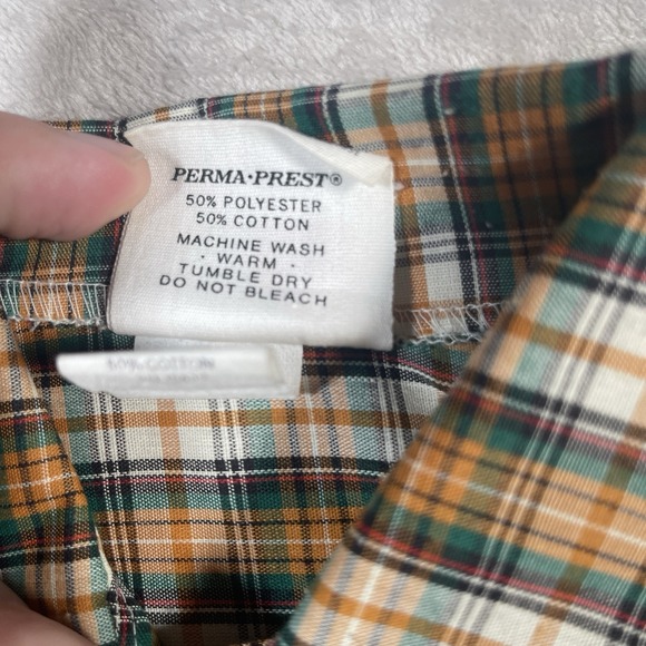 VTG 1970s Sears Winnie the Pooh Perma Prest Plaid Western Button Down Boys 6 - Picture 4 of 6